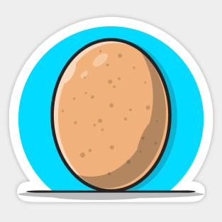 Egg Cartoon Vector Icon Illustration Sticker